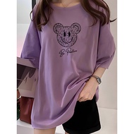 2G1145  Tshirt Women Plus Size Clothes T shirt Crop Top Women's T shirt Blouse Ladies Larg
