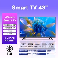 ทีวี 32 นิ้ว สมาร์ททีวี 4K WiFi HDR+ Android 12.0 ทีวี 43 นิ้ว ทีวี 50 นิ้ว Smart TV โทรทัศน์ HDMI/VGA/DP รับประกัน 3 ปี