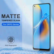 Anti Fingerprint Matte Frosted Tempered Glass For OPPO F11 F5 F7 F9 Pro A15 A15s A16 A16k A3s AX5 A5s AX5s A7 A12 A12e A52 A91 A92 A93 A94 A95 A54 A72 A74 A76 A32 A53s A33 A53 A5 A9 2020 Reno 2 2f 3 4 4F 5 6 6Z 7 Pro Screen Protector