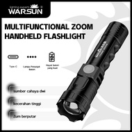 Warsun B300 Multifunctional High Brightness Rotatable Zoom Handheld Flashlight