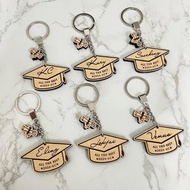 【香港製作】原木匙扣|木製匙扣|畢業禮物|客製鑰匙圈|老師禮物