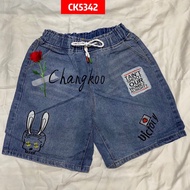CK5342 Shorts Women's Fashion Pants Jeans Embroidery Work Soft And Comfortable Denim Fabric