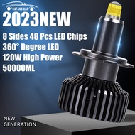 Light Bulbs On Cars 120W High Power H1 Led h7 Led Headlight H3 H8 H9 H11 LED 9005 HB3 9012 9006 Auto 360°  Bulb