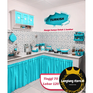 Gorden Kolong Dapur Hordeng Dapur Minimalis Ukuran 100x70cm