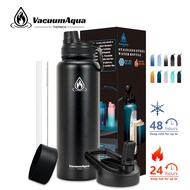 Vacuum Aqua 12oz 22oz 32oz 40oz Flask Insulated Tumbler Hot And Cold With 2 Lid And Silicone Foot