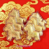 FLASHPULSE Golden Horse Accessories, Creative Year of Horse Gold Pony Keychain Accessories, Creative