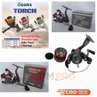 Spinning Reel Ogawa Torch Uf 1000a Aluminum Spool Rell Fishing Line Reel On Fishing Rod Or Tile