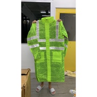 [M'sia Ready Stock] Worker Raincoats Jacket Safety Jacket Set Full
