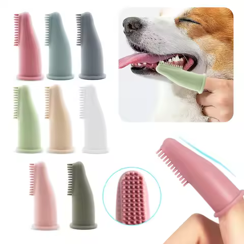 Ultra Soft Silicone Toothbrush Cover Dog Cat Dental Care Cleaning Finger Toothbrush Clean Tool Dog T