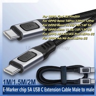 Emarker Chip Type-C Charger Data Cable LIKAIYUE1M/2M Type C to C 5A 100W Fast Charging Cable  for OP