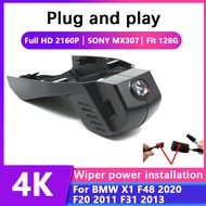 HD 4K กล้องรถขับรถที่บันทึกสำหรับ BMW X1 F48 F31 X2 X6 F48 X3 F25 F10 F30 DVR F20วิดีโอกล้องแดชแคม J44