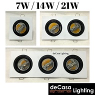 Decasa Lighting Led Sport Light Recessed Downlight Warm White 7W / 14W / 21W Indoor Ceiling Downlight Eyeball (0707)