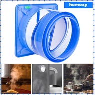 Homozy Butterfly Check Valve Duct Draft Stopper with Flange Kitchen Flue Check Valve for Ducting Hose Kitchen Exhaust Fans Bathroom