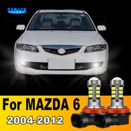 【New-store】 2Pcs LED Lamp Car Front Fog Accessories For MAZDA 6 2004 2005 2006 2007 2008 2009 2010 2