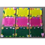 Combo of 5 product storage frames, A4 size preschool decoration