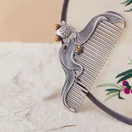 Mother's Day Gift Mother's Gift Official 99.99million Pure Silver Comb Yunnan Handmade Fish Leap Dragon Gate Silver Hair Comb Scraping Anti-Hair Loss Gift Giving