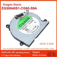 CPU Cooling Fan For HUAWEI MateBook 13 WRT-W29 W19 PWM Temperature Control Turbine 5CM EG50040S1-CG6