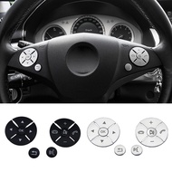 Car Interior Steering Wheel Button Switch Cover Sticker Fit For Mercedes Benz C E S GLK Class W204 W212 W221 X204 Accessories