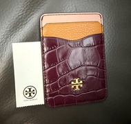 全新 Tory Burch 鱷魚壓紋皮革卡夾/卡片套