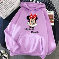{ TERMURAH } Sweater Hoodie Anak BTS Mini Mouse Usia 6-12 tahun bahan cotton fleece tebal warna pin