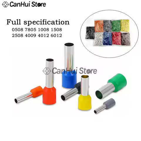 100pcs Insulated Ferrules Terminal Crimp Terminator cold pressed insulated termina VE0508 7508 1008 