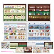 New Pixel Shop Series Storage And Scene Stickers, 3D Miniature Scenes, Simulated Supermarket Shelves