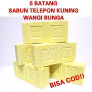 GLENFIF 5 Batang Sabun Cuci Telepon Kuning Wangi Bunga Medan BISA COD