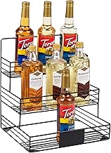 Mind Reader Coffee Syrup Station, Coffee Bar Accessories, Countertop Organizer, Kitchen, Metal, 14"L