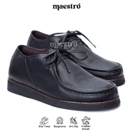 Men's Black Genuine Leather Formal Loafers - AXTON