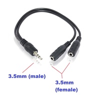 Audio Splitter 3.5mm Jack Earphone Y Splitter Headphone