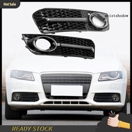 MWWB L/R Fog Light Grille Honeycomb Bezel with Bright Strips 8KD807681C 8KD807682C for Audi A4 B8 09
