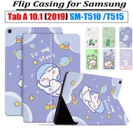 Samsung Galaxy Tab A 10.1 (2019) T510 T515 Tablet High Quality Casing TabA 10.1" SM-T510 SM-T515 Flip PU Sweat Proof Leather Stand Cover Cute Pattern Case