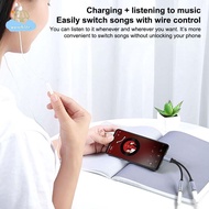 [LI] 2 In 1 USB C To 3.5mm Headphone And Charger Adapter PD 60W Qui Charging Cable Aux Ja Adapter Fo