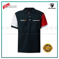 G Polo T Shirt Sulam McLaren 765LT Sports Car V8 Turbo Racing Baju Lelaki Casual Cotton Fashion Embr