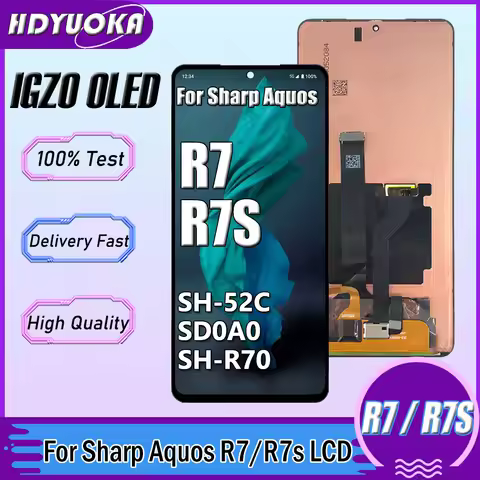 6.6" IGZO OLED For Sharp Aquos R7s LCD SH-R70 Display Touch Screen Digitizer Assembly For SharpAquos