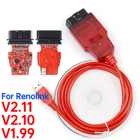 2025 New Renolink V2.11 V2.10 V1.99 OBD2 Cable ECU Programmer For Renault/Dacia Coding Airbag Reno L