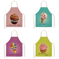 Cartoon pastry ice cream apron Household cleaning Woman kitchen apron master apron Apron Linens apro