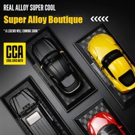 CCA 1:43 Toyota SUPRA BMW M850I Audi r8 Spyder Mercedes-Benz G350D Car Model With Helmet Acrylic Box