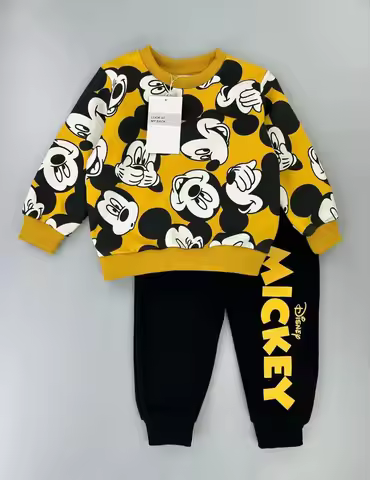 kids Boys Clothes winter fleece for warmth 2-6year Children Boys Cartoon 2Pcs/Sets Casual Costume Ki