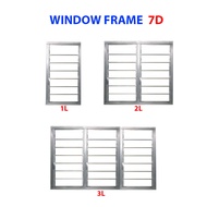Window frame naco 7D-1L / 7D-2L / 7D-3L 0.8mm thick EG coating pipe bar single side open louvres Fra