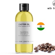 100% First Grade Pure Castor Oil Natural Cold Pressed Carrier Oil Face Body Massage Oil Minyak Badan