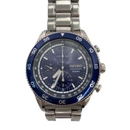 SEIKO Men's Watch chronograph Analog Stainless Steel BLU SLV 7t92-0th0 Direct from Japan Secondhand