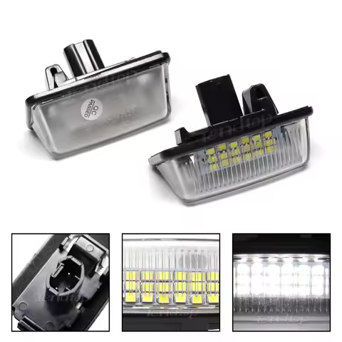 2Pcs LED Number License Plate Light Lamp OEM:81271-12503 For Toyota CorollaCrown S180 Noah Voxy Star