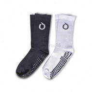 Ortuseight Anti-Slip Futsal Socks Calf Length Black and White Stokin Anti Slip Stokin Futsal Stokin 
