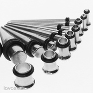 36pcs Gauges Kit Ear Stretcher Tapers Plugs Tunnels 14G-00G Stretching Set