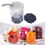 VBESTLIFE Asixxsix Pickle Jar with Strainer Flip  Container Separator Hourglass Leakproof Holder Jar