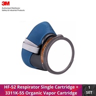 HF-52 Respirator Single Cartridge + 3311K-55 Organic Vapor Cartridge