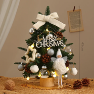 (USQ_HOT) Christmas Tree Set Small Home Desktop Ornaments Popular Creative DIY Decoration Mini Nobel