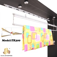 Model:TR300 B & XL 3Pcs Double Tracks Lifting Clothes Hanger /Lifting Drying Rack/Ampian Baju Siling