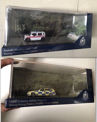 金新未拆膠 TINY 1/64香港警隊180週年紀念BMW 540iA寶馬5系交通部香港警隊官方認證Suzuki Hustler 2WD CVT 1:64警車模型